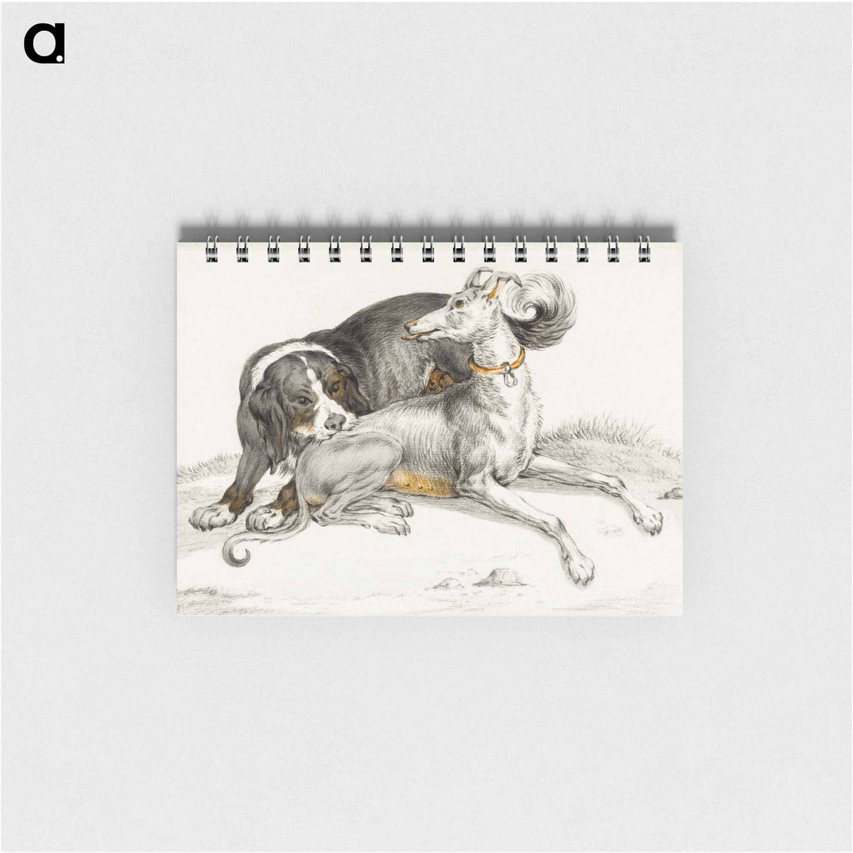 A dog bites another sitting dog - ジャン ベルナール Memo.