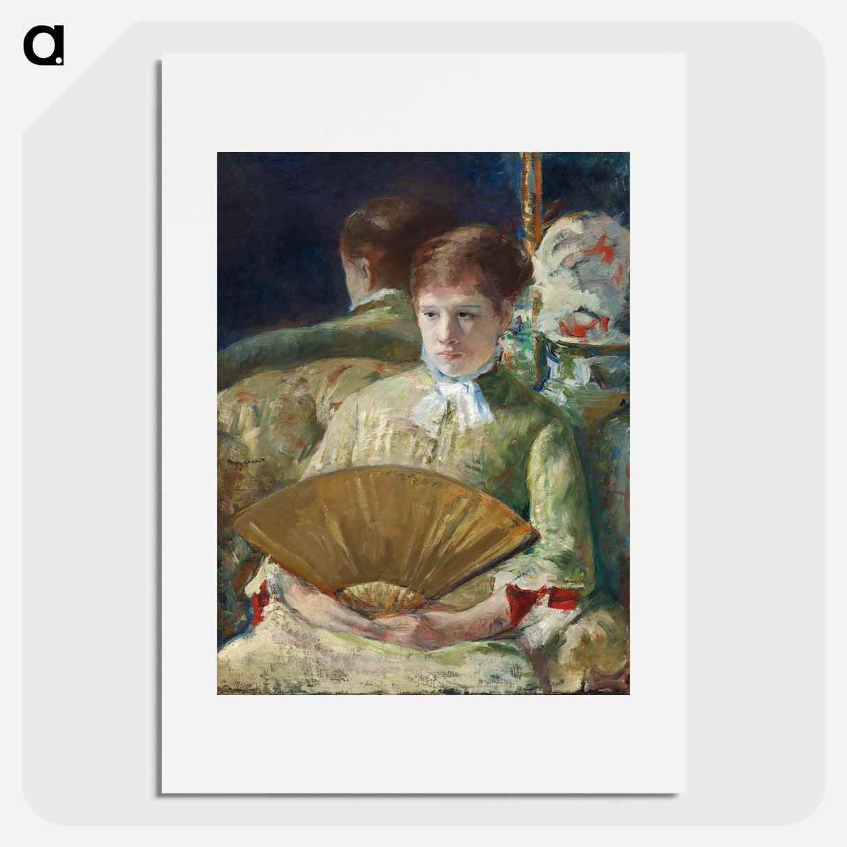 Woman with a Fan - Mary Cassatt Poster.