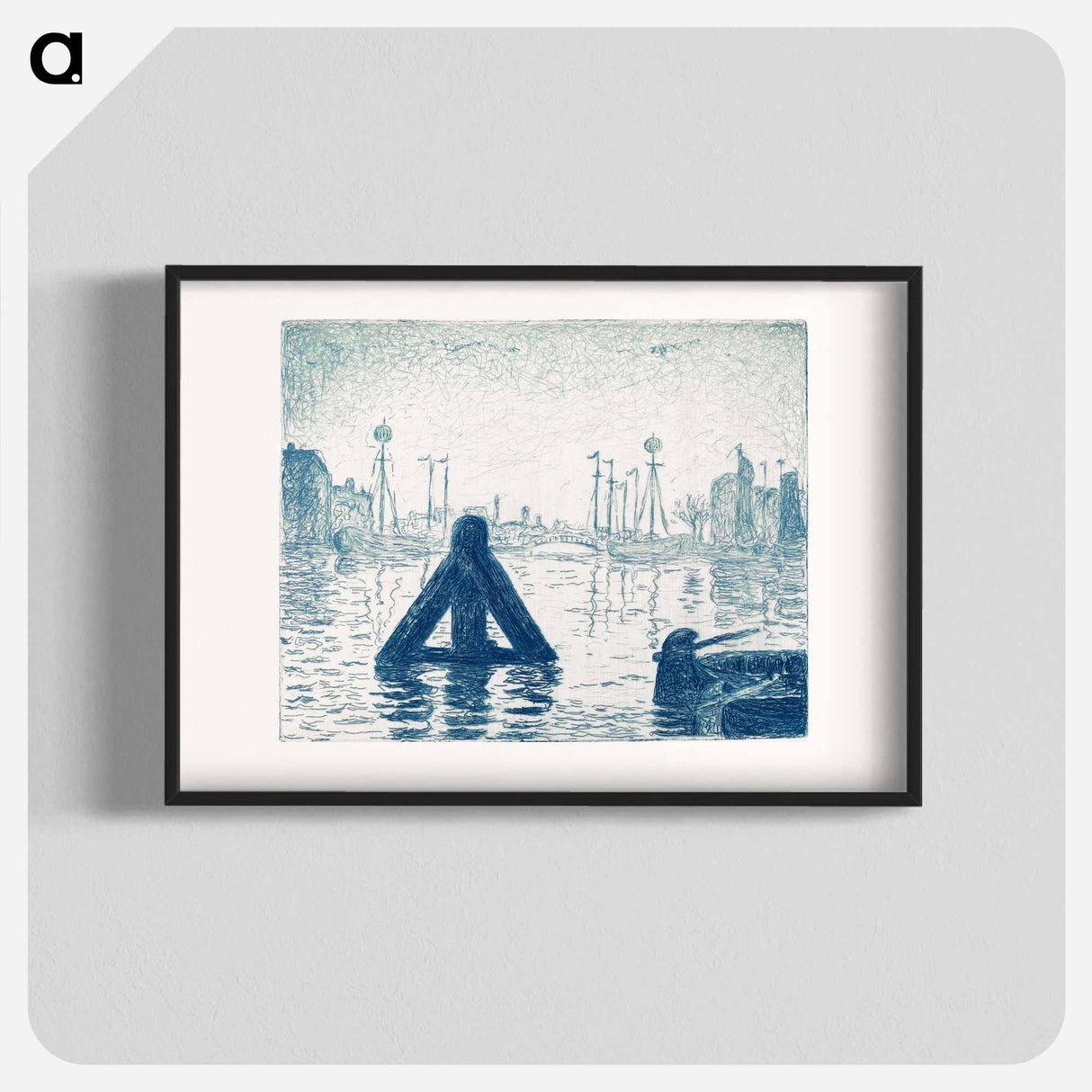 アートポスター-Harbor in Holland–Flushing - ポール シニャック Poster.