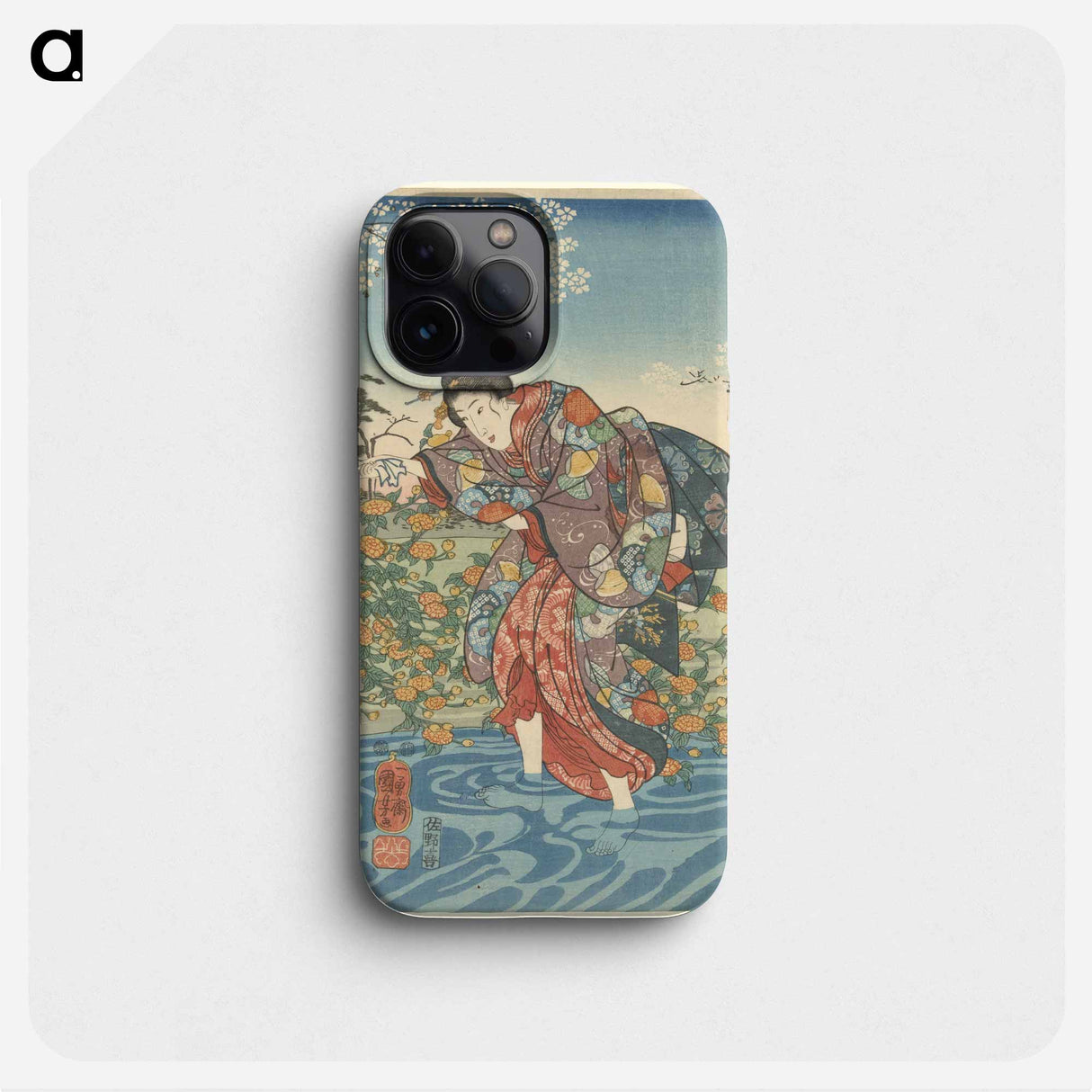 De Ide Tama rivier in de provincie Yamashiro - 歌川 国芳 Phone Case.