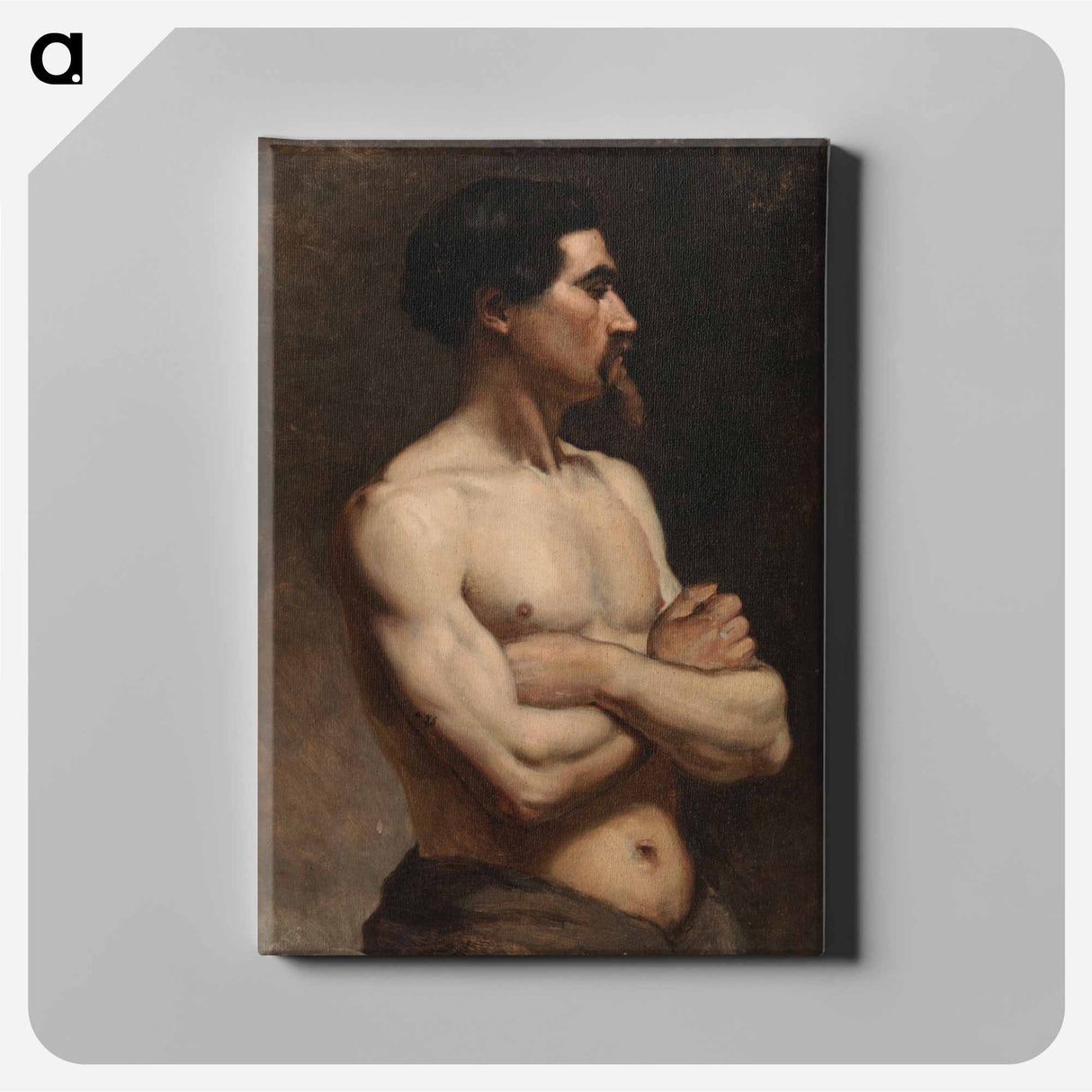 Male model, academy study - アルバート エーデルフェルト Canvas.