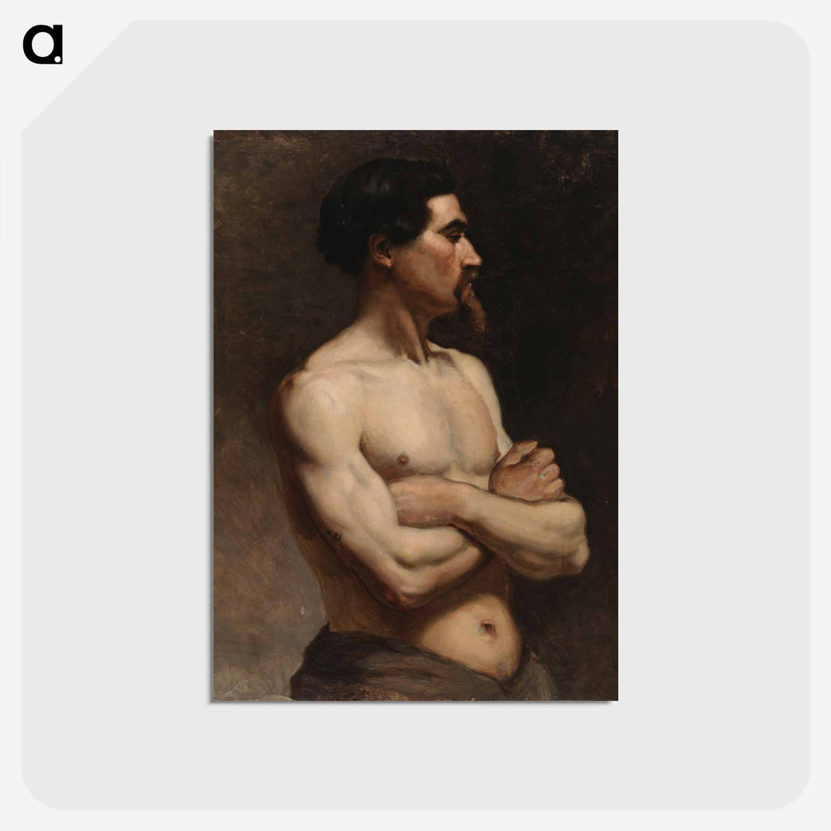 Male model, academy study - アルバート エーデルフェルト Postcard.