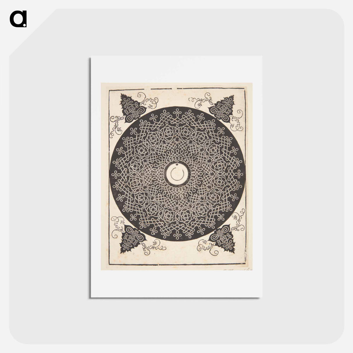 アートポストカード-Knob with white medallion - アルブレヒト デューラー Postcard.