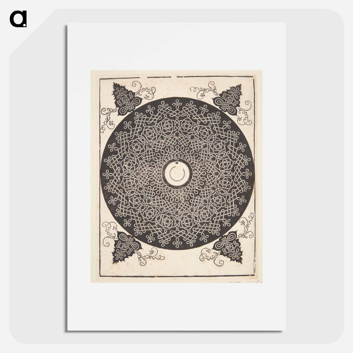 Knob with white medallion - アルブレヒト デューラー Poster.