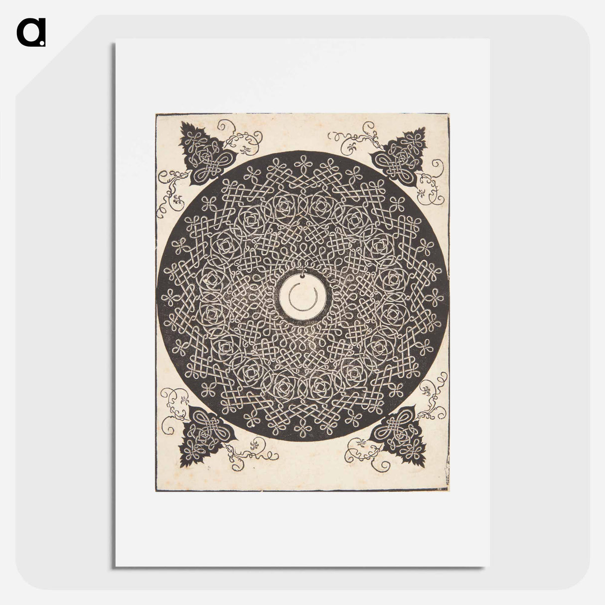 アートポスター-Knob with white medallion - アルブレヒト デューラー Poster.