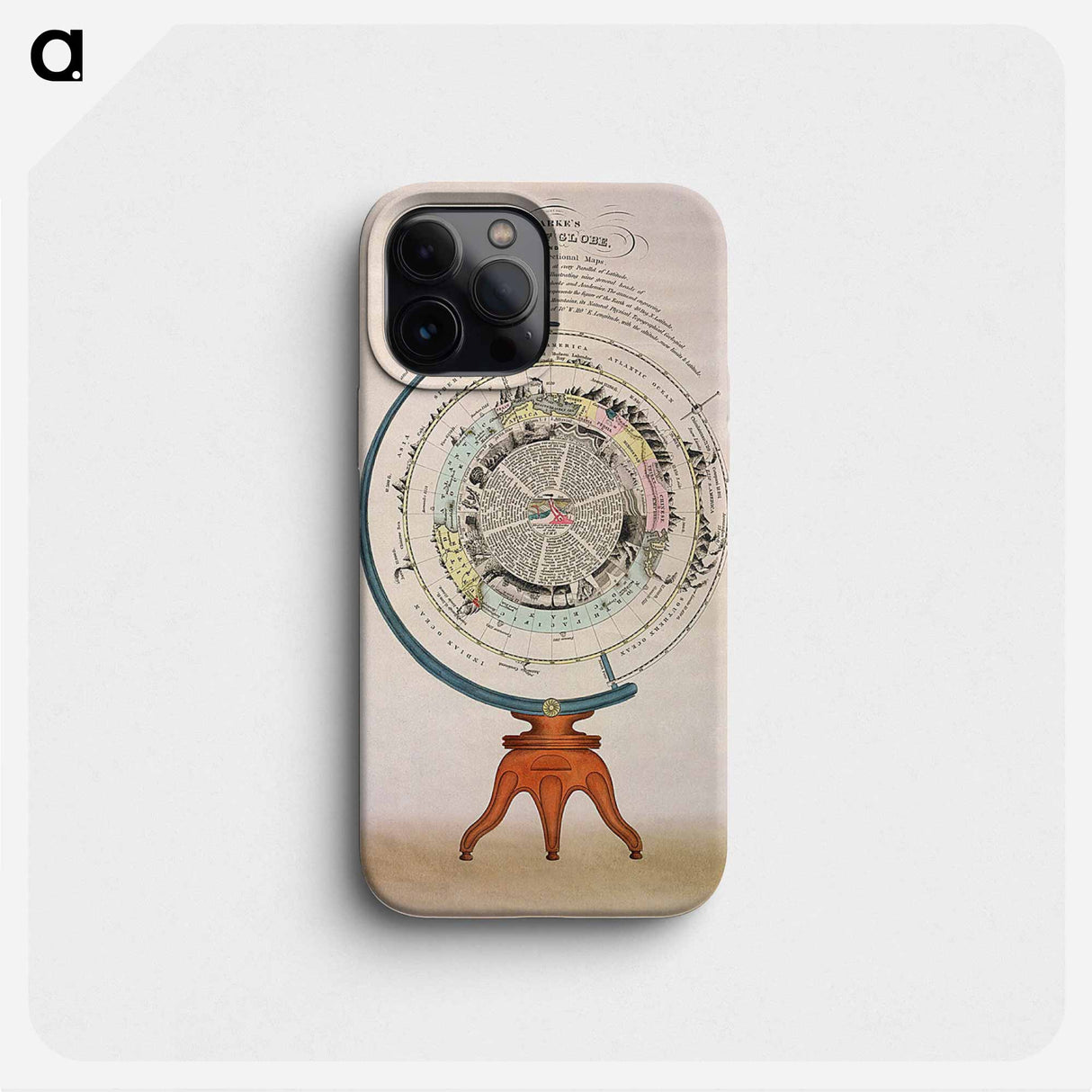 Clarke's Relief Globe - アンティーク地図 Phone Case.