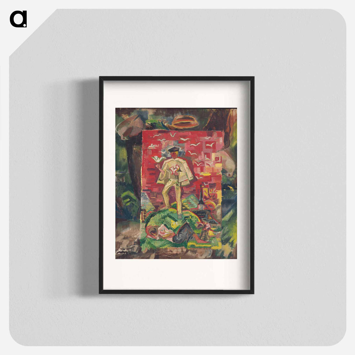 Symbolic figure of a man in a folk costume - アーノルド ピーター ワイズ クビンチャン Poster.