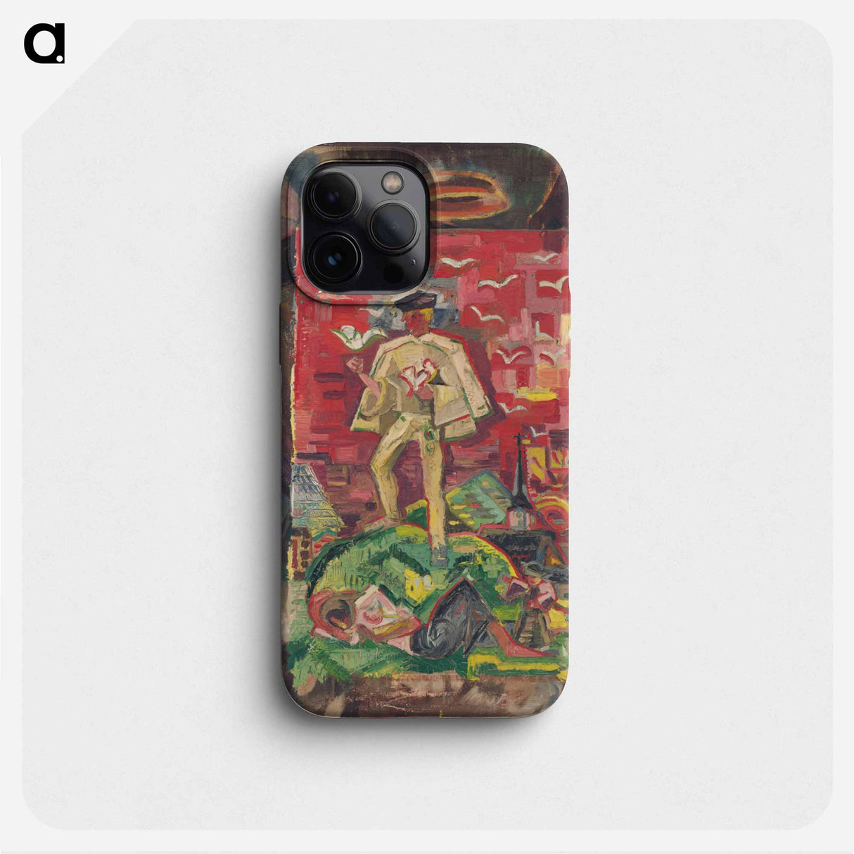 Symbolic figure of a man in a folk costume - アーノルド ピーター ワイズ クビンチャン Phone Case.