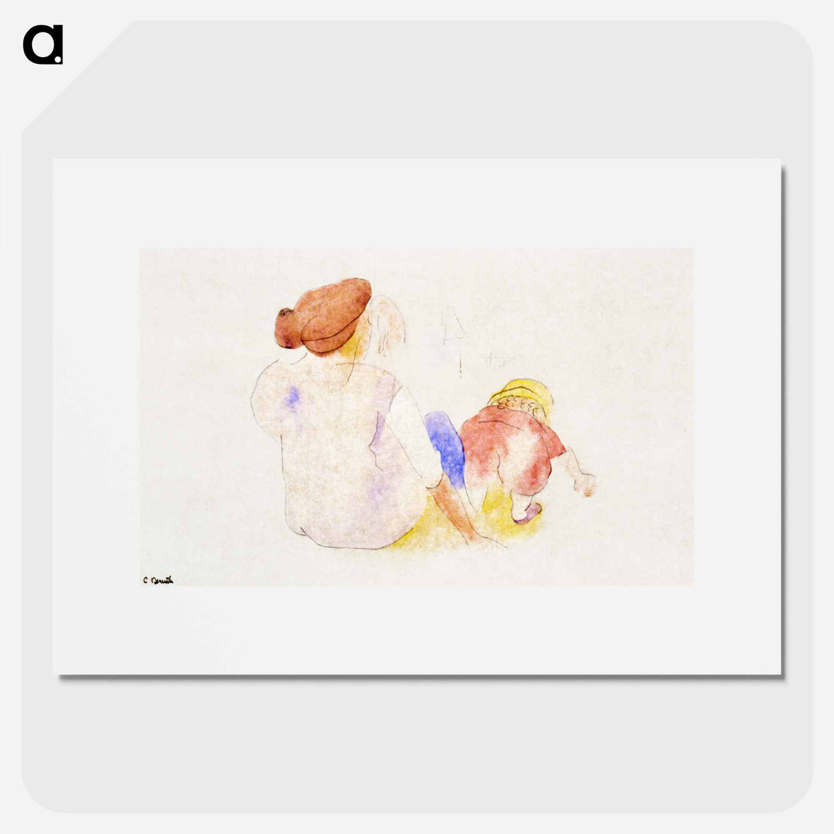 Woman with Child in Red Suit - Charles Demuth Poster.