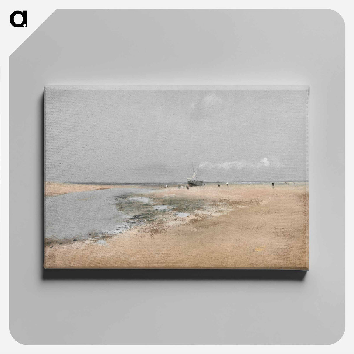 アートパネル-Beach at Low Tide - エドガー ドガ Canvas.