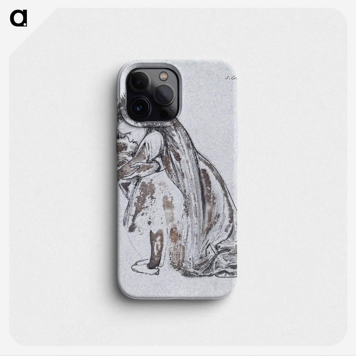 Study of St Cecilia Teaching St Frideswide - エドワード バーン ジョーンズ Phone Case.