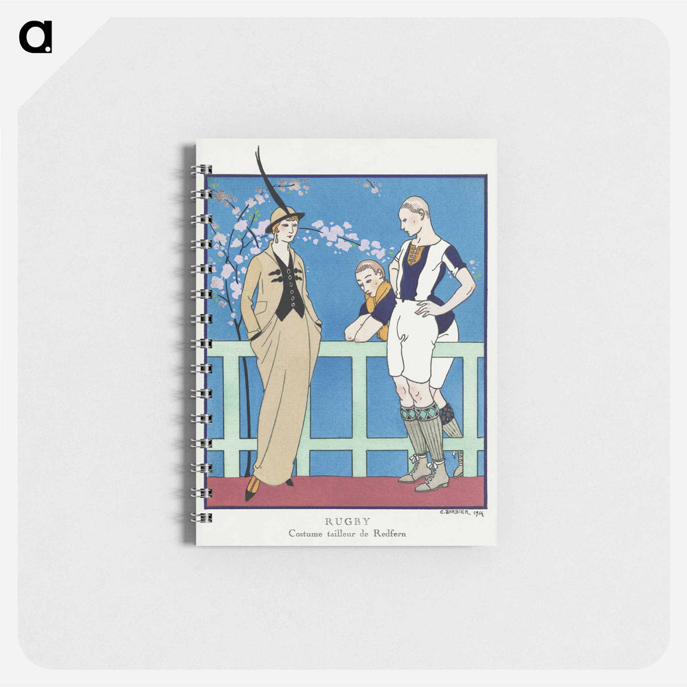 Rugby: Costume tailleur de Redfern from Gazette du Bon Ton No. 4 Pl. 39 - ジョルジュ バルビエ Memo.