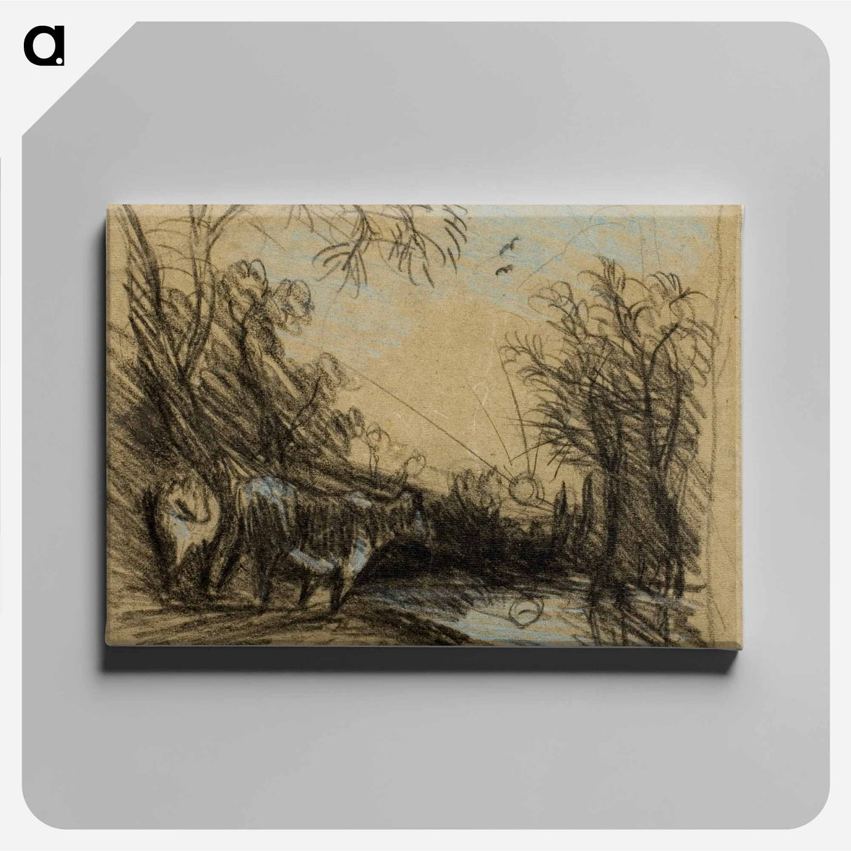 アートパネル-Landscape with Cows
- ジョン コンスタブル Canvas.