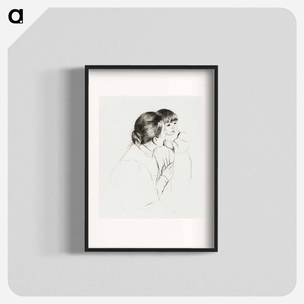 Peasant Mother and Child - メアリー カサット Poster.