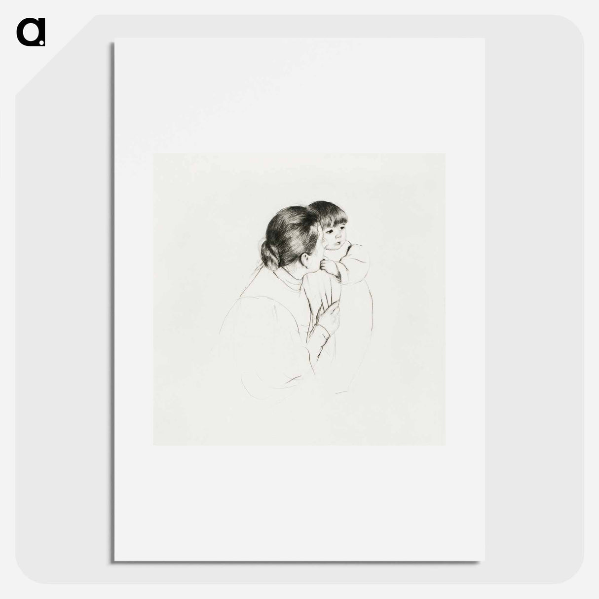 Peasant Mother and Child - Mary Cassatt Poster.