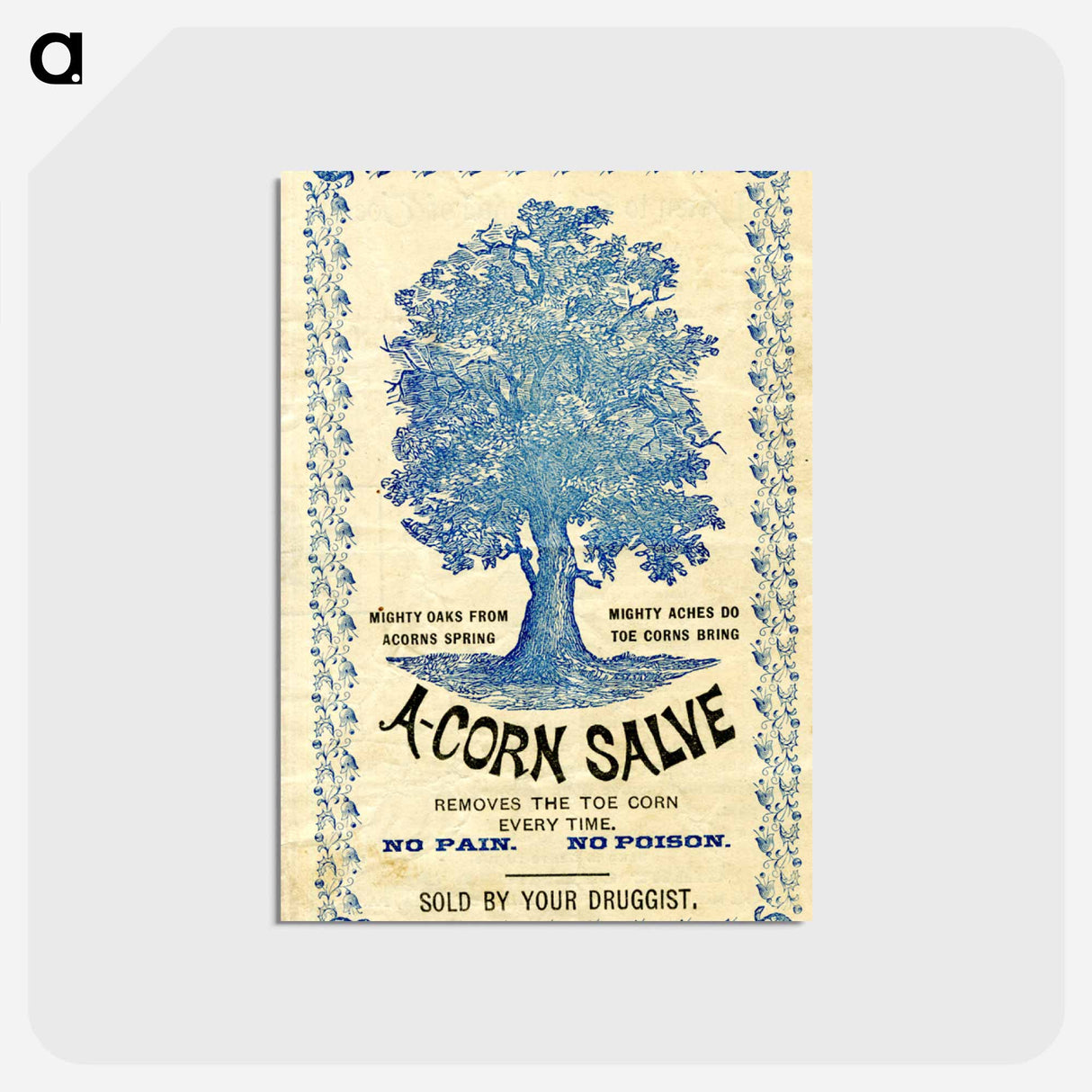 アートポストカード-A-Corn Salve Removes the Toe Corn Every Time: No Pain, No Poison
- 国立医学図書館 Postcard.