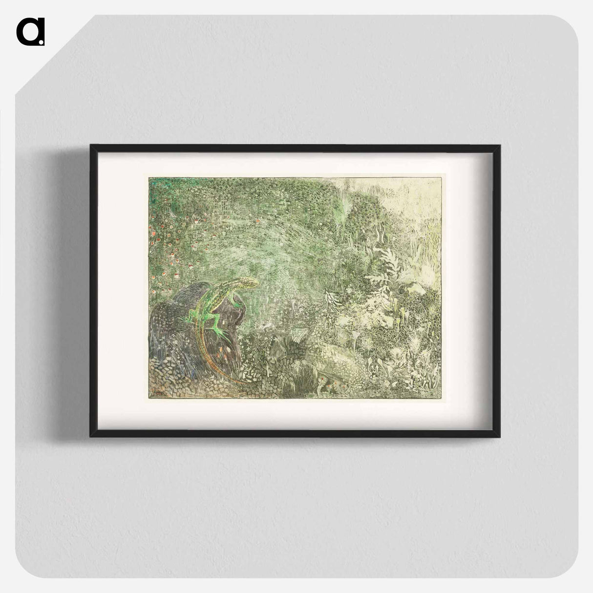 Hagedis op een steen - Theo van Hoytema Poster.