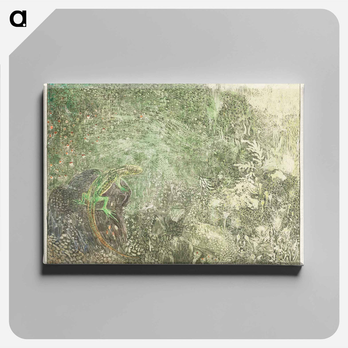 Hagedis op een steen - Theo van Hoytema Canvas.