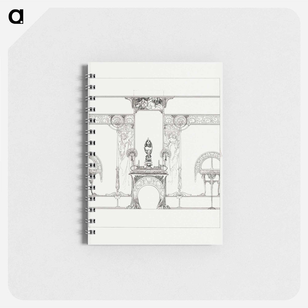 Decor for the fireplace for the Fouquet boutique - アルフォンス ミュシャ Memo.