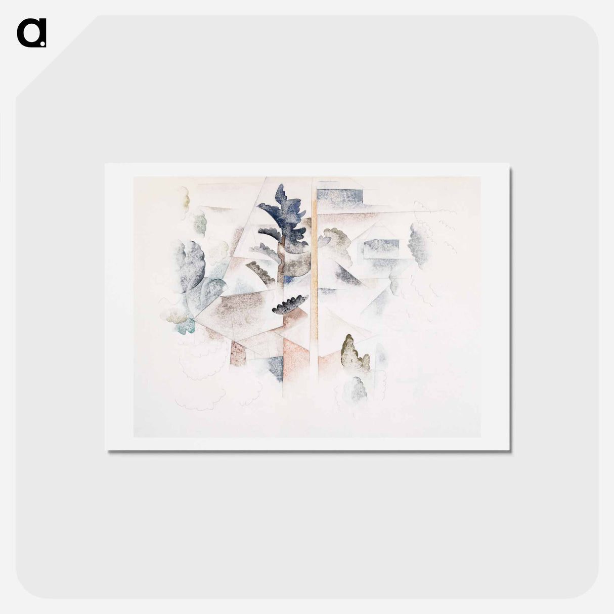 アートポストカード-Bermuda: Trees and Architecture - チャールズ デムス Postcard.
