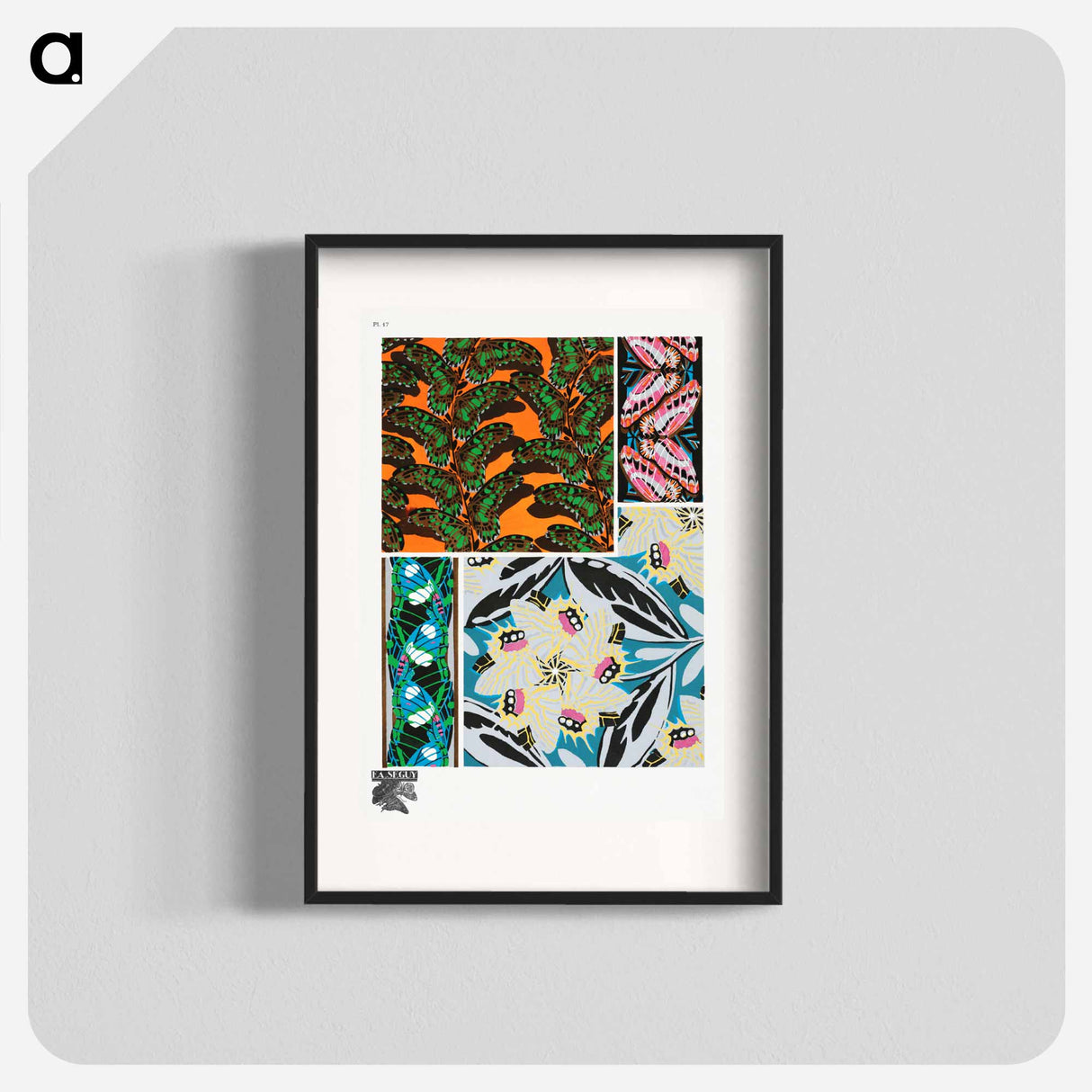 E.A. Séguy's vintage butterflies pattern from Papillons - E.A.セギー Poster.