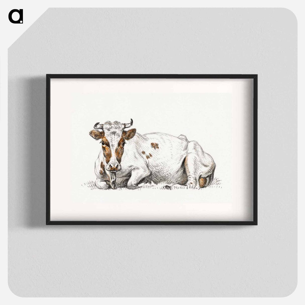 Lying cow - ジャン ベルナール Poster.