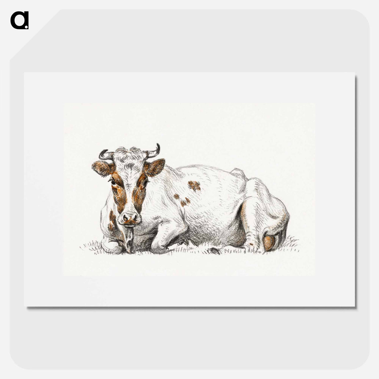 Lying cow - ジャン ベルナール Poster.