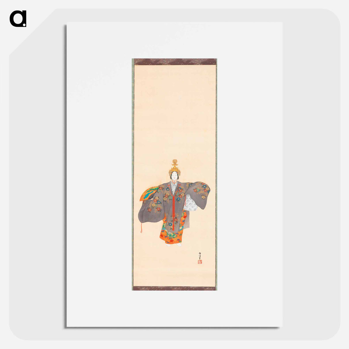 Noh Scene: Hagoromo - 神坂 雪佳 Poster.