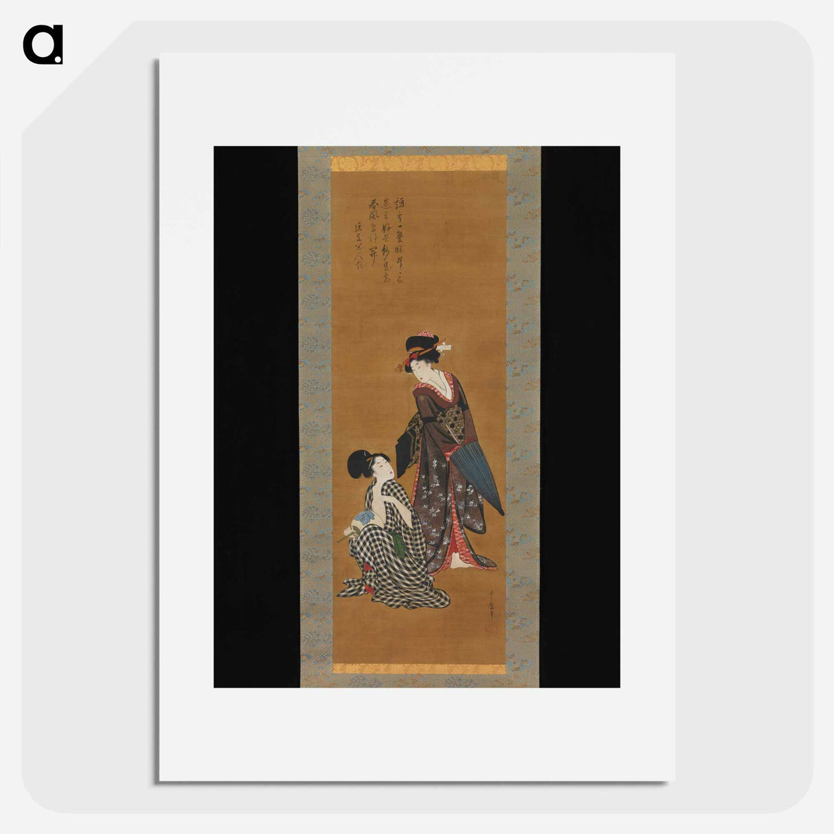 Two Beauties - 喜多川 歌麿 Poster.