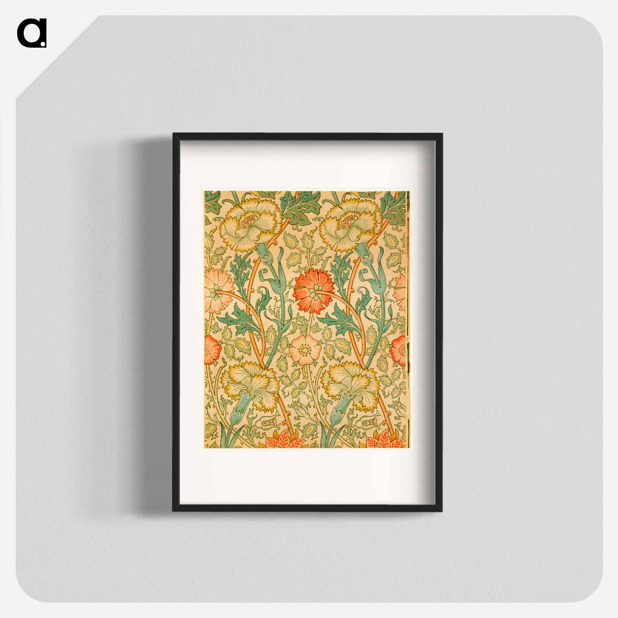 Pink and Rose - William Morris Poster.