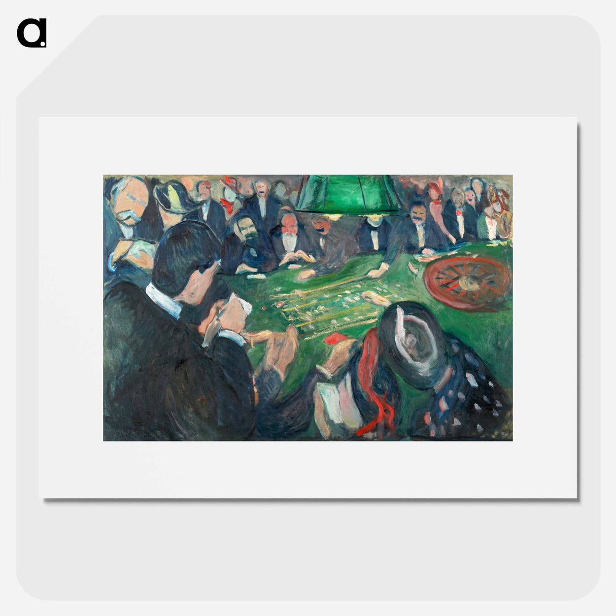 アートポスター-At the Roulette Table in Monte Carlo - エドヴァルド ムンク Poster.