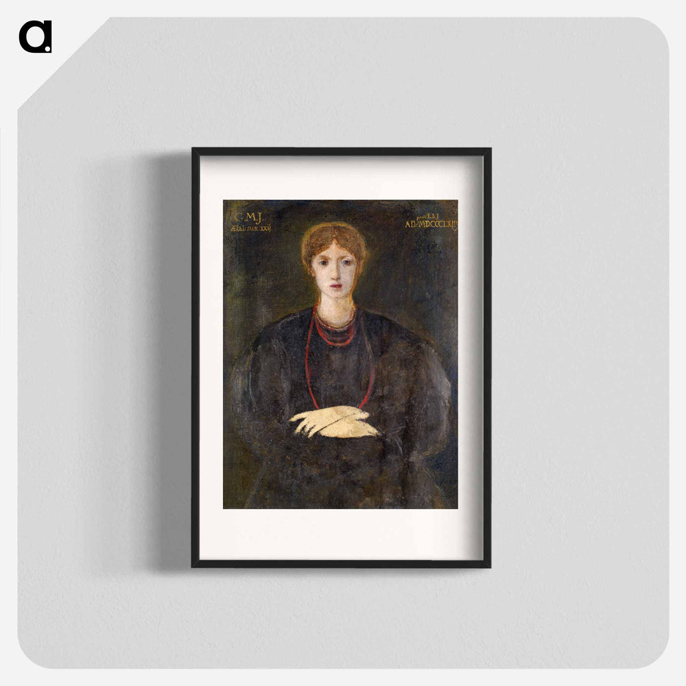 Portrait of Georgiana Burne-Jones - エドワード バーン ジョーンズ Poster.