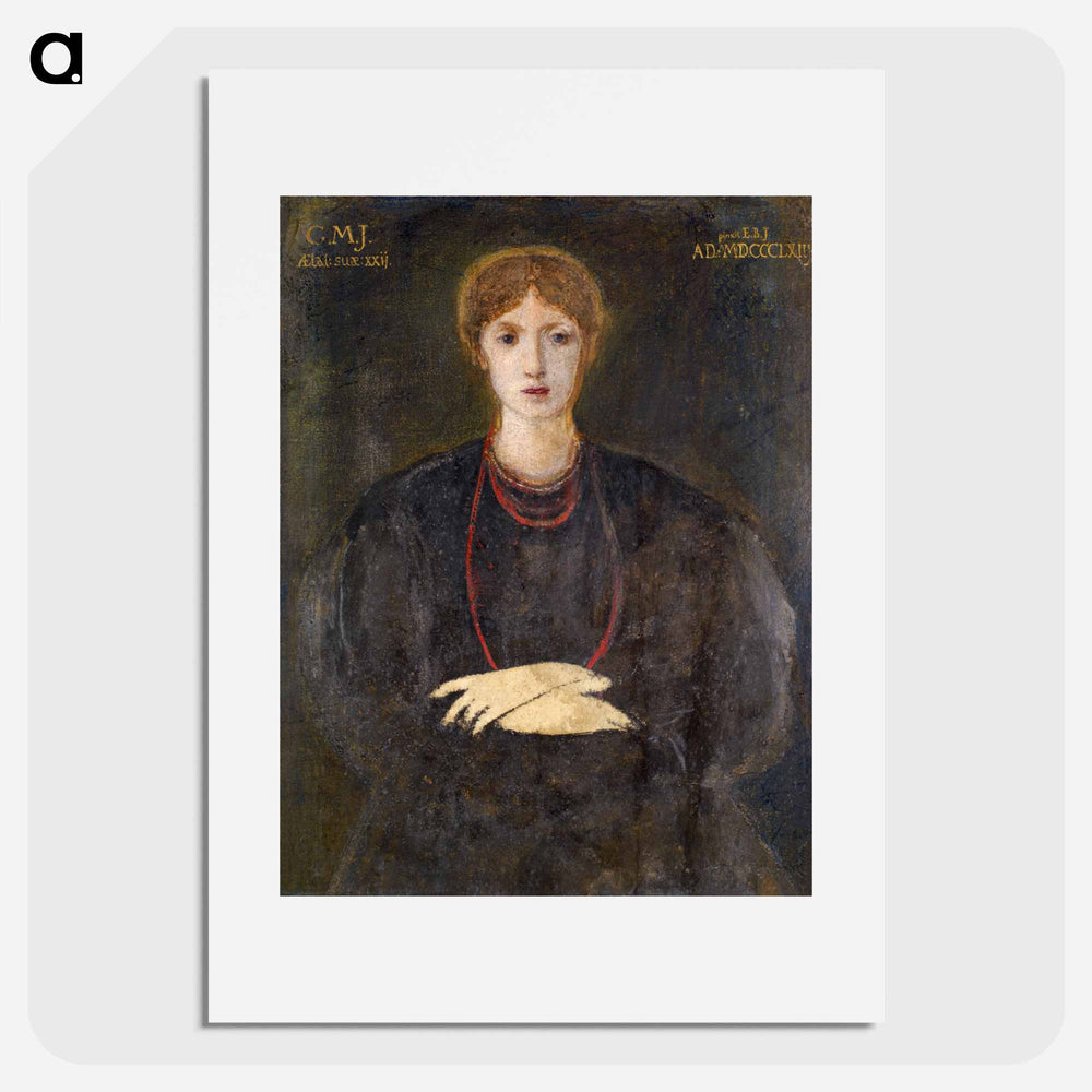 Portrait of Georgiana Burne-Jones - エドワード バーン ジョーンズ Poster.