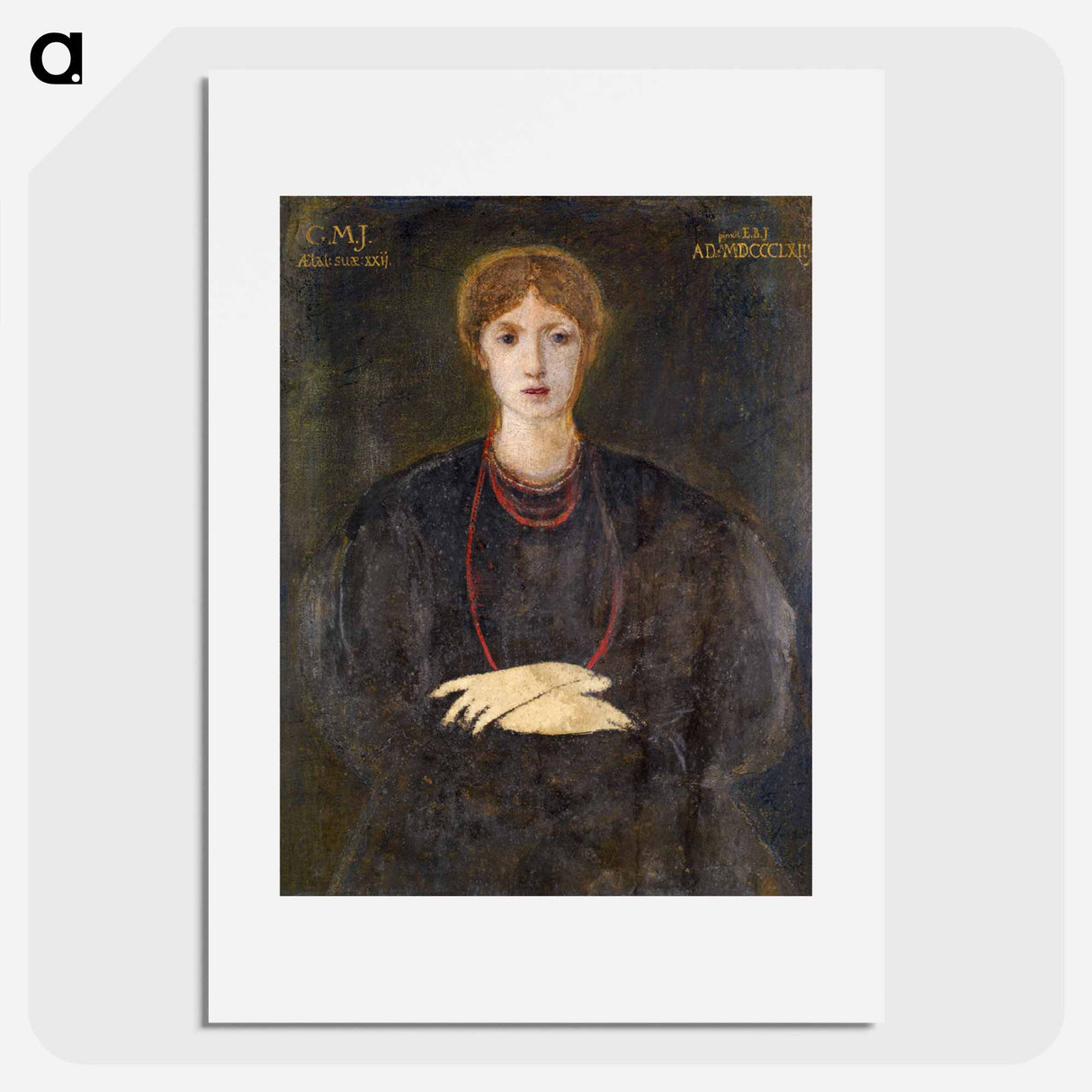 Portrait of Georgiana Burne-Jones - エドワード バーン ジョーンズ Poster.