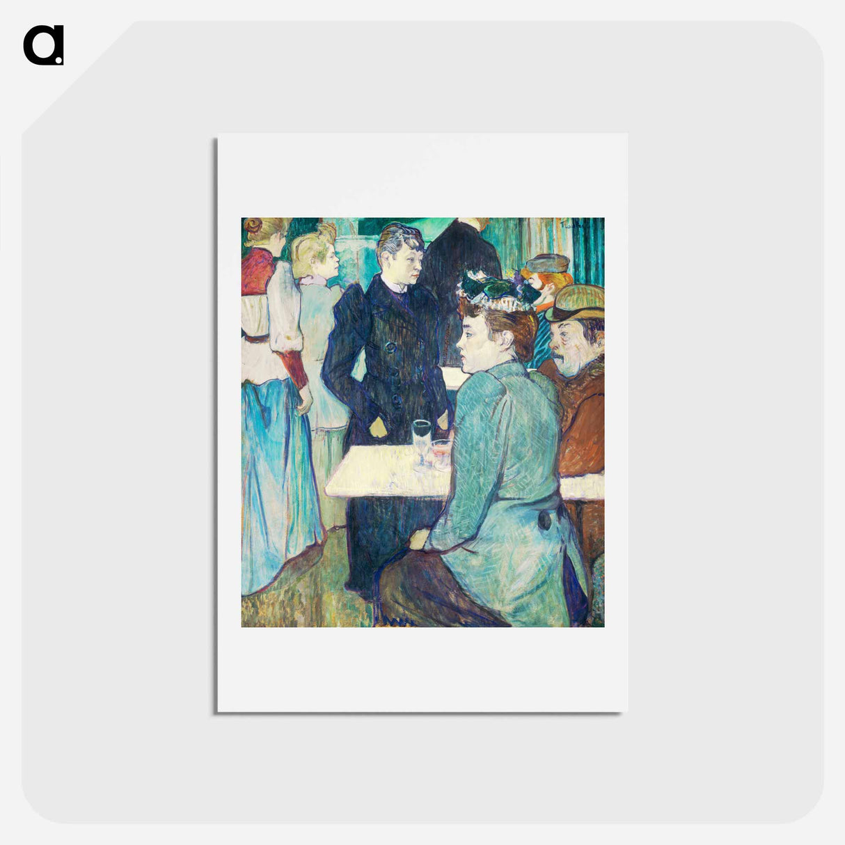 アートポストカード-A Corner of the Moulin de la Galette - アンリ ド トゥールーズ ロートレック Postcard.