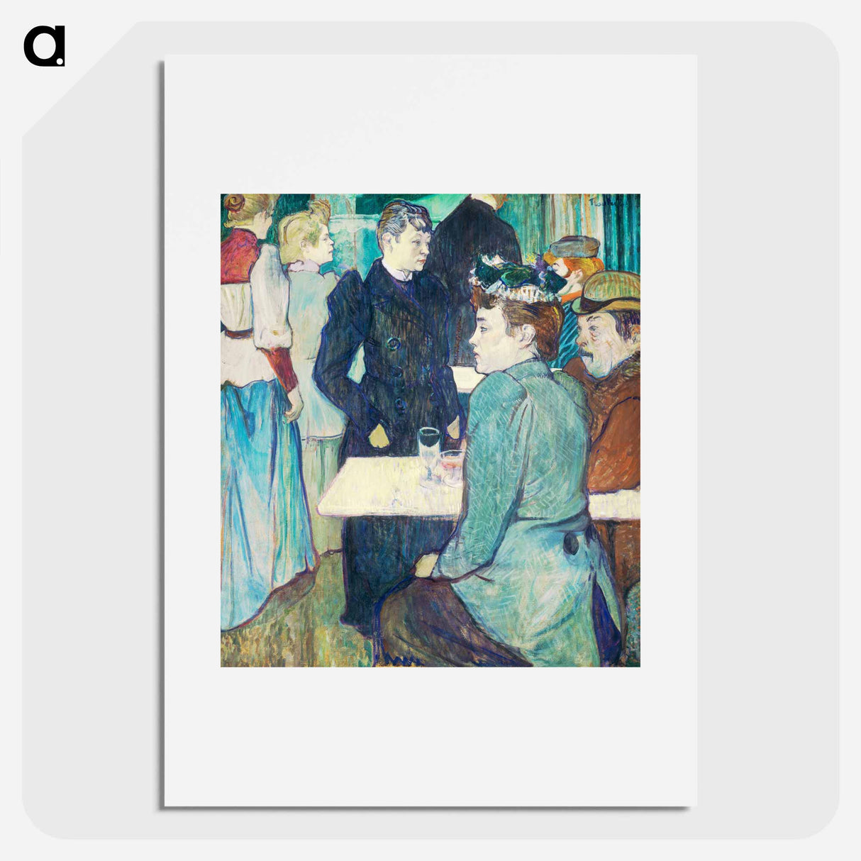 アートポスター-A Corner of the Moulin de la Galette - アンリ ド トゥールーズ ロートレック Poster.