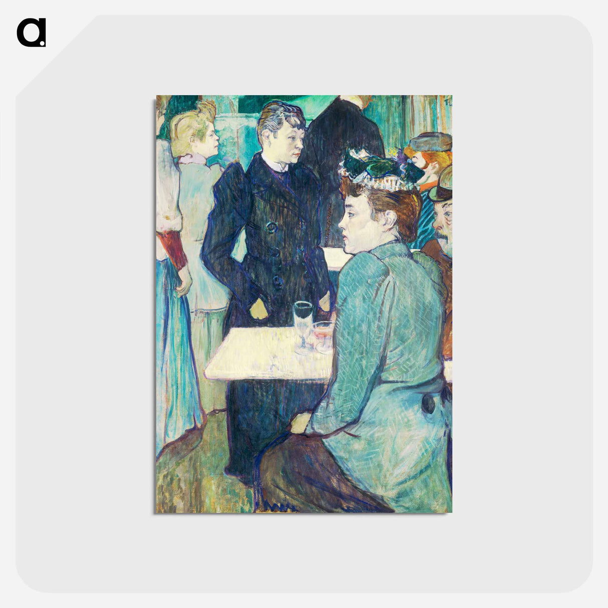 アートポストカード-A Corner of the Moulin de la Galette - アンリ ド トゥールーズ ロートレック Postcard.