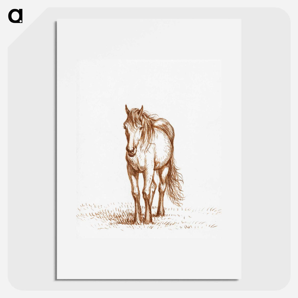 Standing horse - ジャン ベルナール Poster.