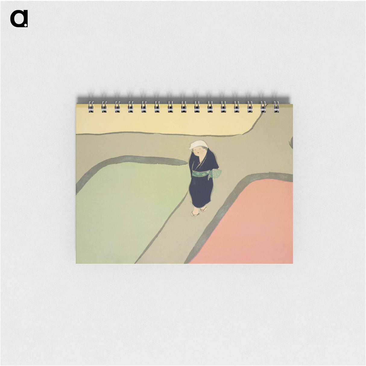 Path through the fields from Momoyogusa–Flowers of a Hundred Generations - 神坂 雪佳 Memo.