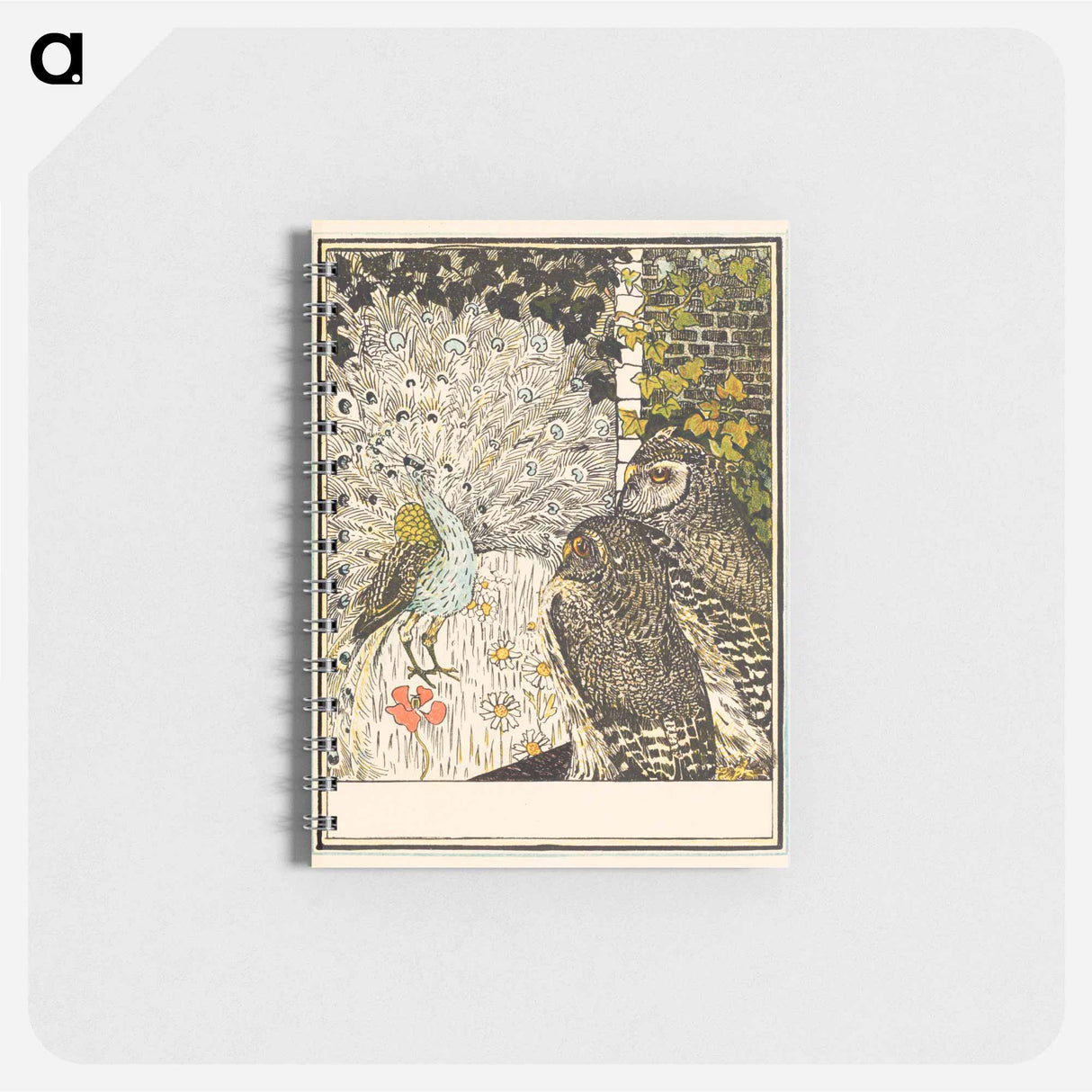 Pronkende pauw en twee uilen - テオ ヴァン ホイテマ Memo.