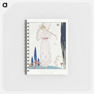 The cypress and the rose: Summer dress by Doeuillet from Gazette du Bon Ton No. 7 Pl. 70 fashion illustration in high resolution by . Original from The Rijksmuseum. Digitally enhanced by rawpix - ジョルジュ バルビエ Memo.