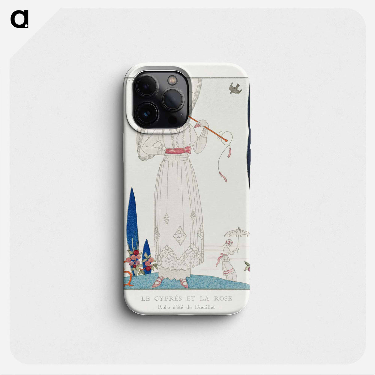 The cypress and the rose: Summer dress by Doeuillet from Gazette du Bon Ton No. 7 Pl. 70 fashion illustration in high resolution by . Original from The Rijksmuseum. Digitally enhanced by rawpix - ジョージ バービエ Phone Case.