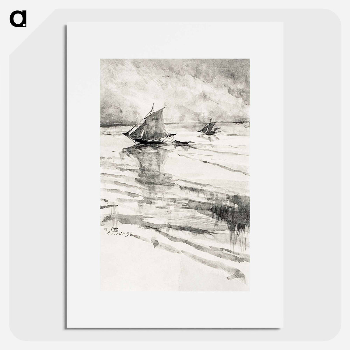 Sailboats - Henri de Toulouse-Lautrec Poster.