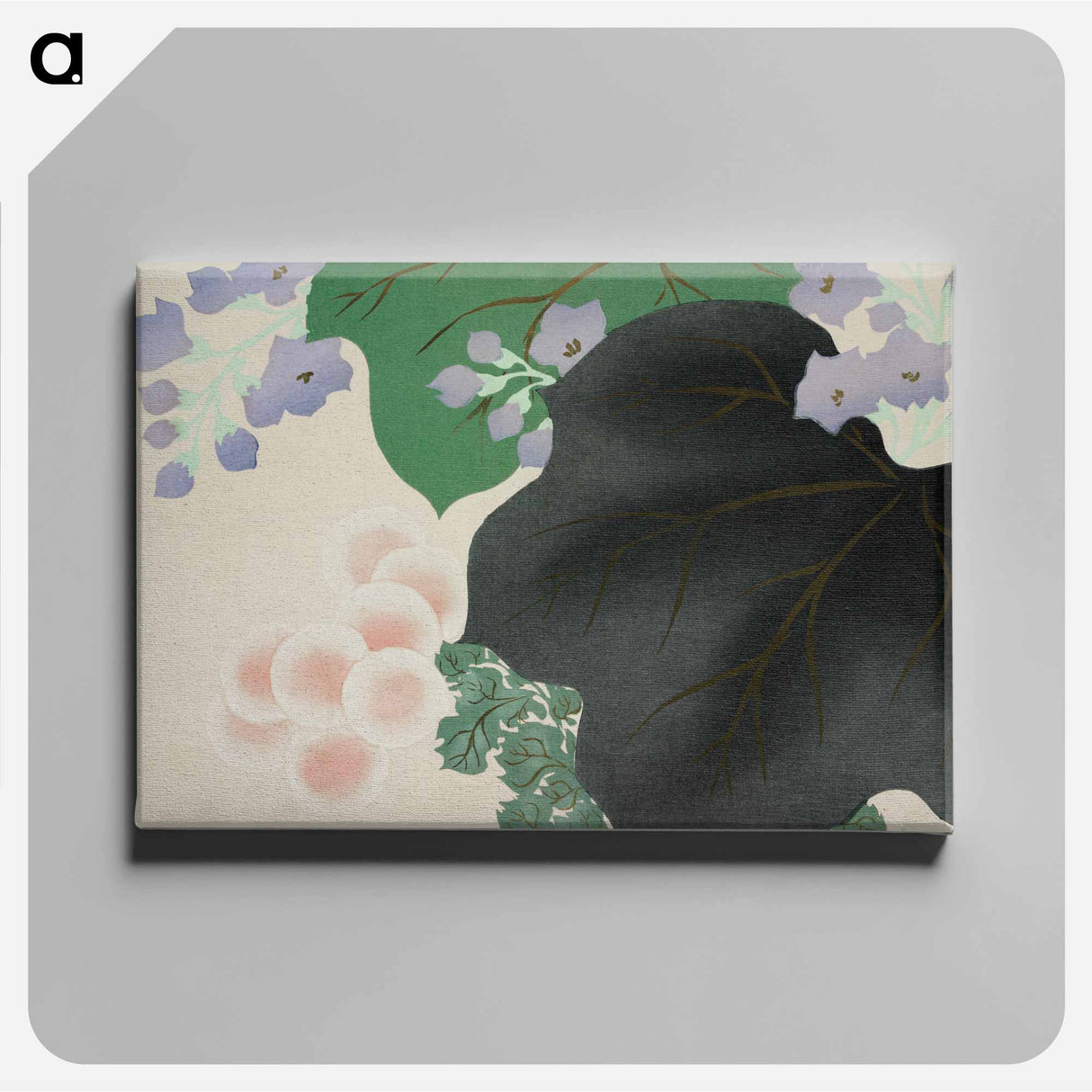 アートパネル-Flowers and leaves from Momoyogusa–Flowers of a Hundred Generations by Kamisaka Sekka - 神坂 雪佳 Canvas.