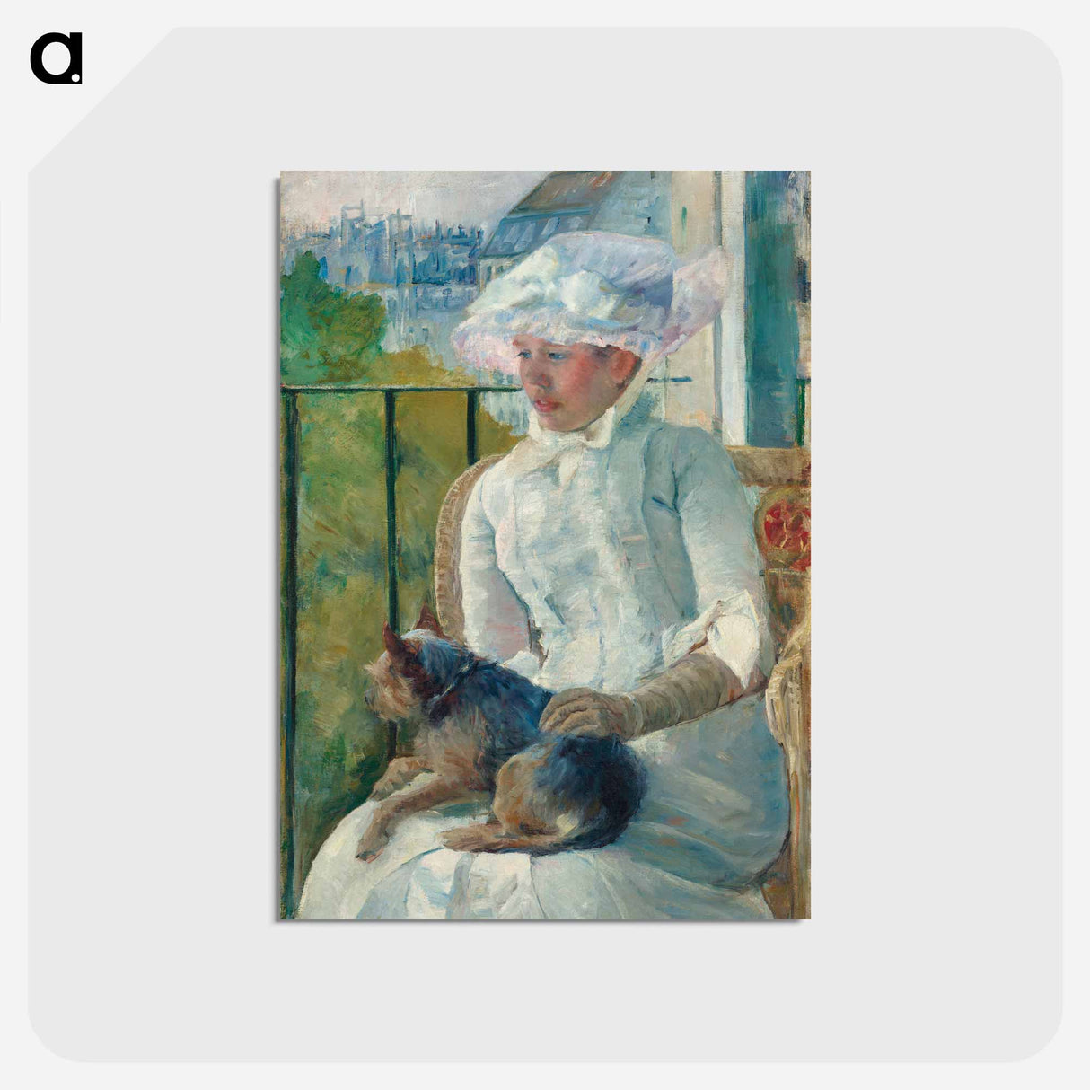 アートポストカード-Young Girl at a Window - メアリー カサット Postcard.