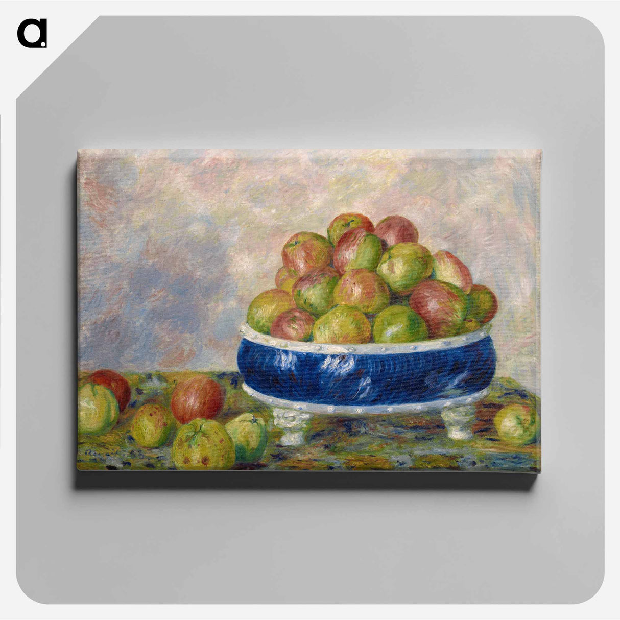 アートパネル-Apples in a Dish - ピエール オーギュスト ルノワール Canvas.