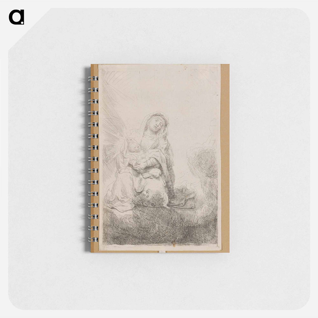 Virgin and Child in the Clouds - レンブラント ファン レイン Memo.