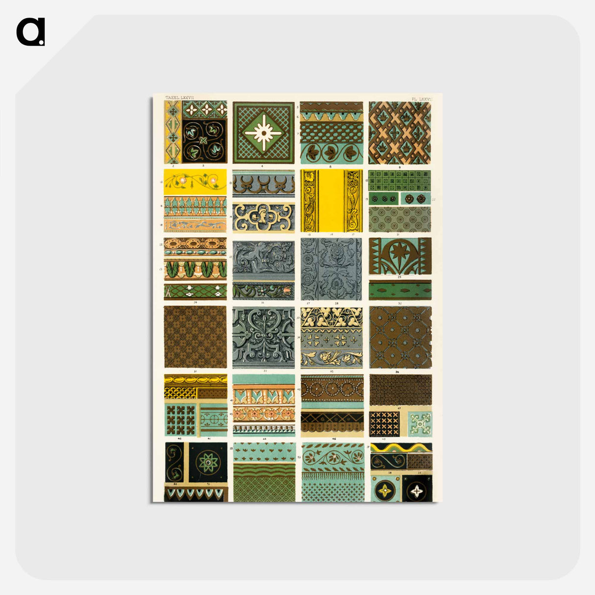 アートポストカード-Nineteenth-Century Ornament Pattern
- 装飾の文法 Postcard.