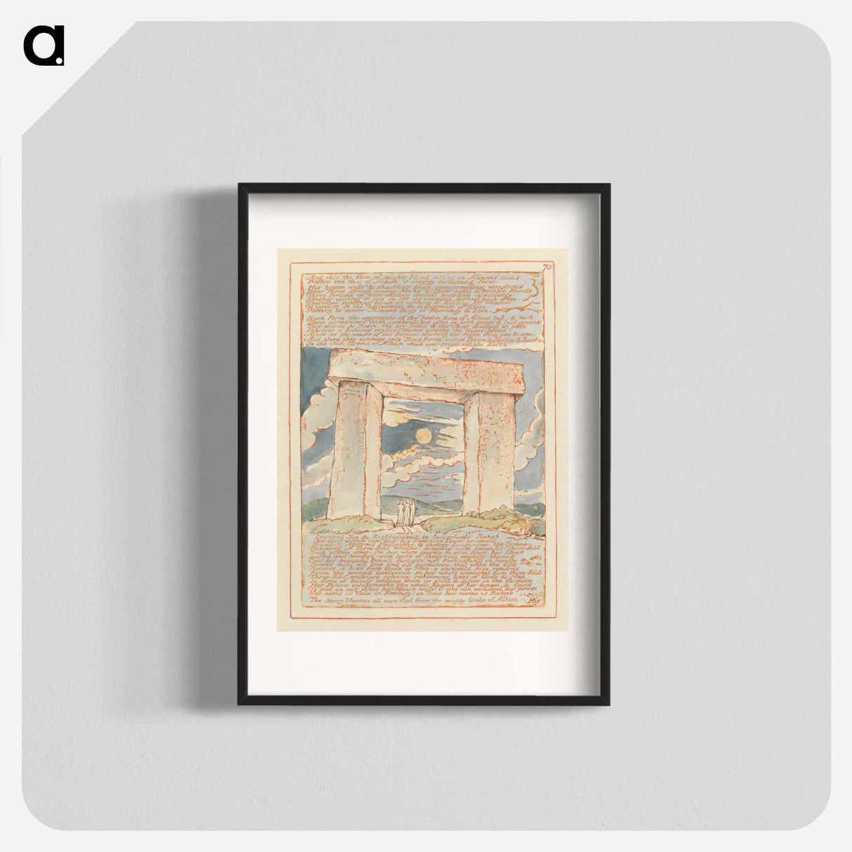 Jerusalem, Plate 70 - William Blake Poster.
