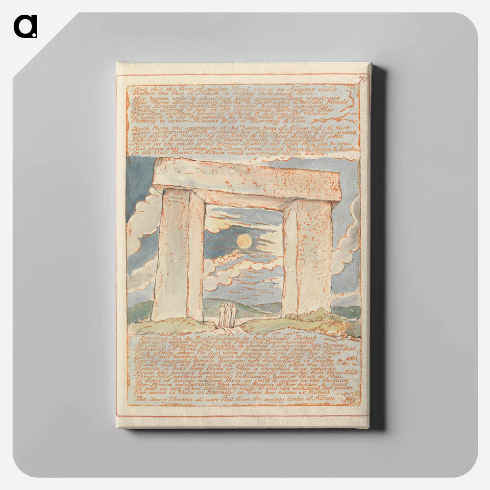 Jerusalem, Plate 70 - William Blake Canvas.